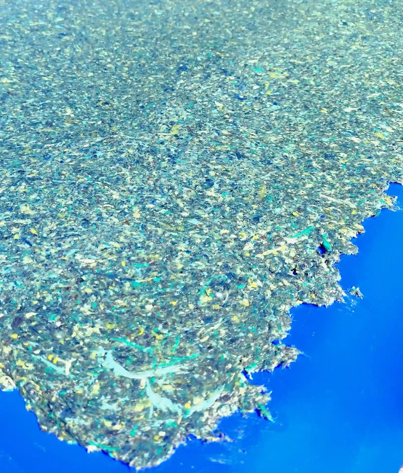 Tissu recyclé vert fabriquée à la main