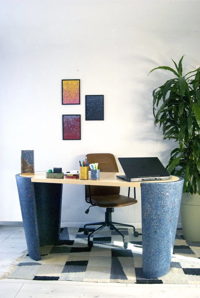 Bureau artisanal art textile recycle sarthe