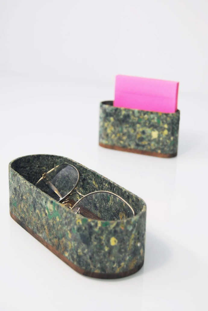 Organisateur rangement bureau fibres tissus recycles