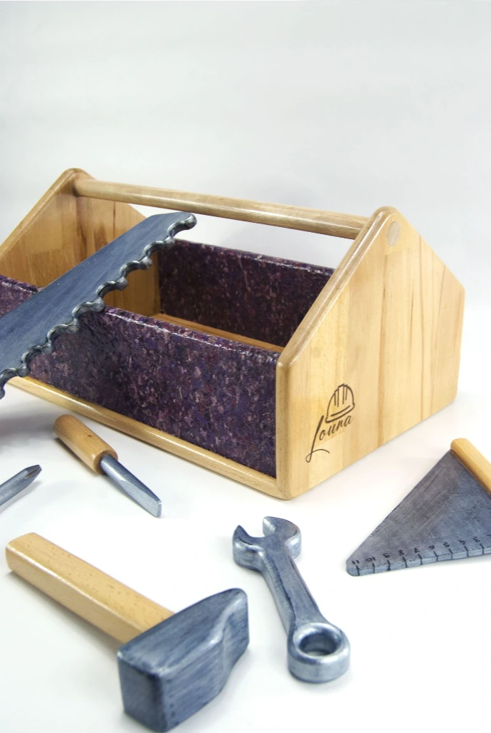 Jouets en bois caisse à outils personnalisée